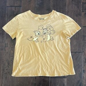 Womens Disney Chip and Dale Yellow/Gold Tee XXL